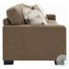 Darya Brown Suede Fabric Living Room Set with 4 Pillows