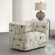 Darya Beige Pattern Fabric Chair with Swivel