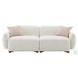 Darius Beige Boucle Living Room Set with 2 Pillows