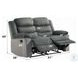 Lesley Gray Corduroy and Velvet 61" Reclining Loveseat