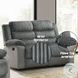 Lesley Gray Corduroy and Velvet 61" Reclining Loveseat
