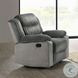 Lesley Gray Corduroy and Velvet Glider Recliner