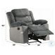 Lesley Gray Corduroy and Velvet Glider Recliner