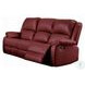 Zuriel Red Synthetic Leather Reclining Living Room Set