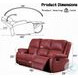Zuriel Red Synthetic Leather Reclining Living Room Set