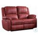 Zuriel Red Synthetic Leather Reclining Living Room Set