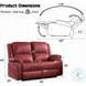 Zuriel Red Synthetic Leather Reclining Living Room Set