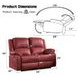 Zuriel Red 60" Rocker Reclining Loveseat