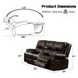 Zuriel Brown 81" Rocker Reclining Sofa