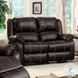 Zuriel Brown Synthetic Leather 56" Reclining Loveseat