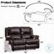 Zuriel Brown Synthetic Leather 56" Reclining Loveseat