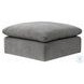 Naveen Gray Linen Feather Modular Square Ottoman