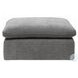 Naveen Gray Linen Feather Modular Square Ottoman