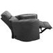 Radius Vintage Slate Leather Swivel Glider Power Recliner with USB Charging