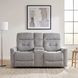 Lyndon Gray Double 71" Reclining Console Loveseat