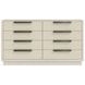Cotiere Cream Linen Performance Fabric 8 Drawer Dresser