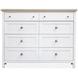 Windmill Harbour White Whisp and Sand 8 Drawer Dresser