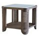 Artifacts Natural Walnut and Gray Square Albers End Table