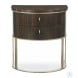 Modern Streamline Two Drawer Demilune Nightstand from Caracole | Coleman Furniture
