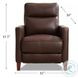 Arden Chestnut Leather Zero Gravity Power Recliner with Power Headrest and USB Charging