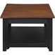 Joplin Black and Brown Rectangular Lift Top Occassional Table Set
