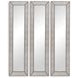 Beaded Silverleaf Rectangular Floor Mirror