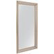 Beaded Antique Gold Rectangular Leaner Floor Mirror