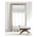 Beaded Antique Gold Rectangular Leaner Floor Mirror