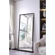 Driessen Black Lacquer Rectangular Floor Mirror