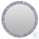 Radial White And Blue Wall Mirror