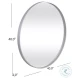 Portia Silver Round Wall Mirror