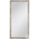 Pangea White And Gold Rectangular Floor Mirror