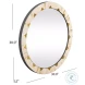 Global Gold And White Wall Mirror