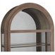 Medley Brown Arch 1 Sliding Door Curio Cabinet with LED Lighting