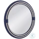 Helm White And Navy Wall Mirror