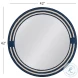 Helm White And Navy Wall Mirror