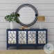 Helm White And Navy Wall Mirror