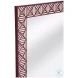 Rouge Maroon And White Wall Mirror