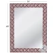 Rouge Maroon And White Wall Mirror
