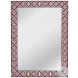 Rouge Maroon And White Wall Mirror