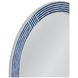 Blue Circle Blue and Cream Round Wall Mirror