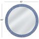 Blue Circle Blue and Cream Round Wall Mirror