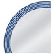 Blue Circle Blue and Cream Round Wall Mirror