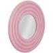 Rigel Glossy Pink Round Wall Mirror