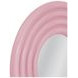 Rigel Glossy Pink Round Wall Mirror