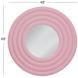 Rigel Glossy Pink Round Wall Mirror