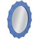 Altair Light Blue Round Wall Mirror