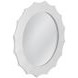Altair Glossy White Round Wall Mirror