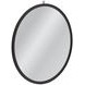Deneb Matte Black Round Wall Mirror