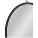 Deneb Matte Black Round Wall Mirror